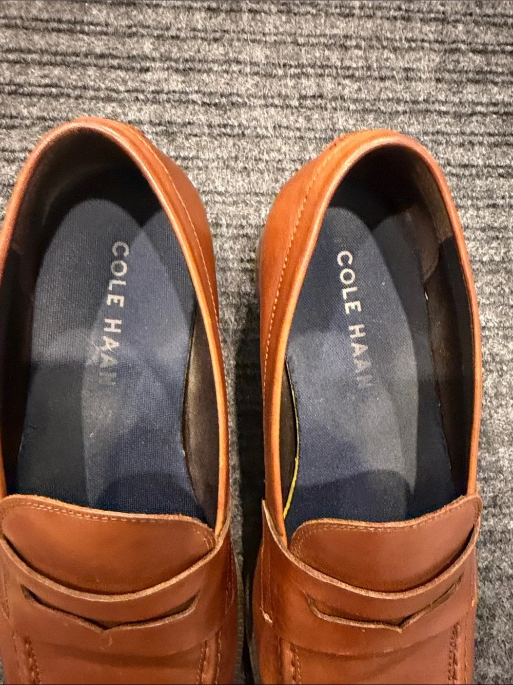 Cole Haan Chestnut Brown Leather Penny Loafers